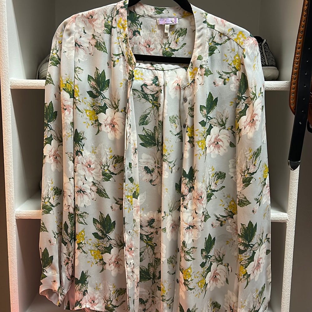 Joie Floral Silk Blouse